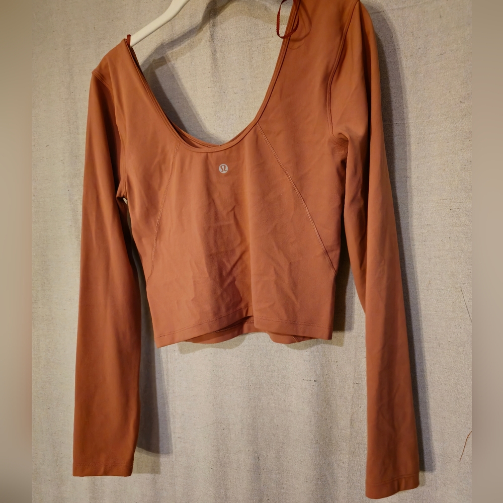 lululemon athletica Long Sleeve Top in Rust